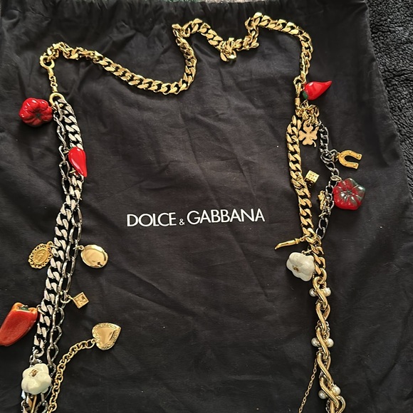 NEW! Dolce & Gabbana Metallic Blue Coated Raffia Embellished Chain Shoulder Bag - Picture 6 of 6
